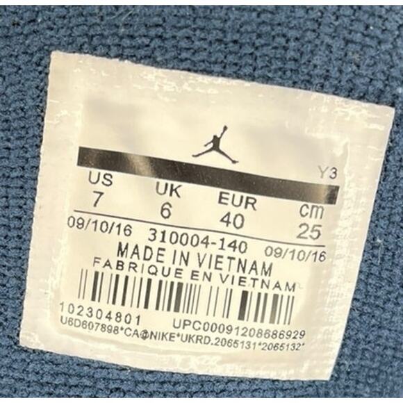 Mens Nike Air Jordan 13 Retro "Flint" Sneakers Size 7 Blue Gray Shoes - Picture 6 of 6